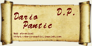 Dario Pantić vizit kartica